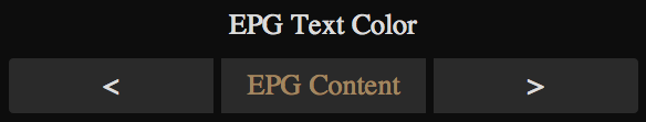 EPG Text Color Adjustment